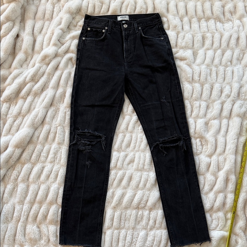 Agolde black Denim Jeans distressed